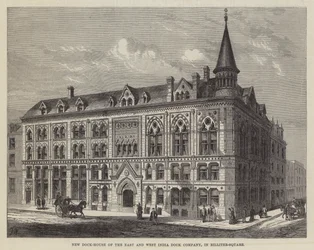 New Dock-House of the East and West India Dock Company, in Billiter-Square